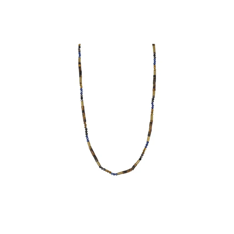 Collar de acero y piedras Z2016897