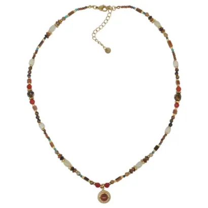 Collar de acero y piedras Z2016896