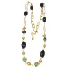Collar de acero y piedras Z2016884