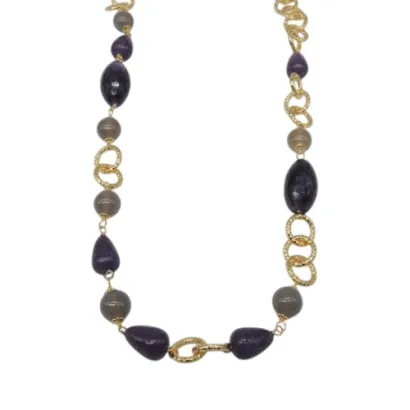 Collar de acero y piedras Z2016732 CO
