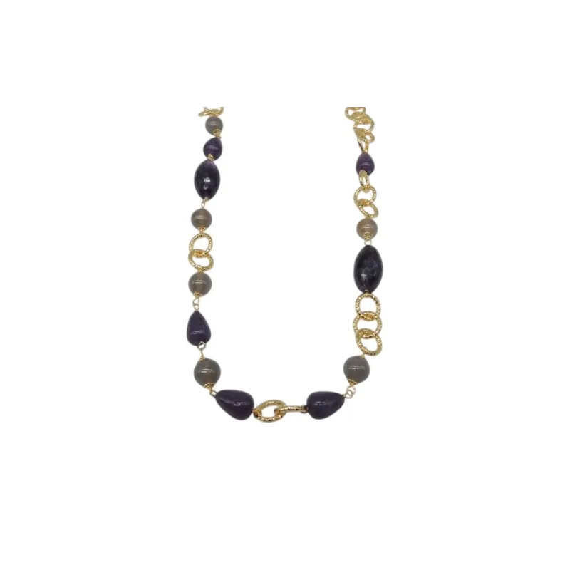Collar de acero y piedras Z2016732 CO