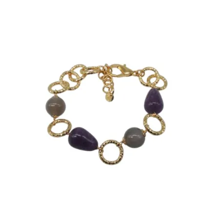 Pulsera de acero y piedras Z2016732 PU