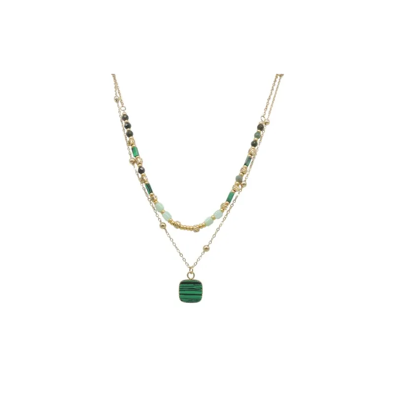 Collar acero y piedras Z2016894