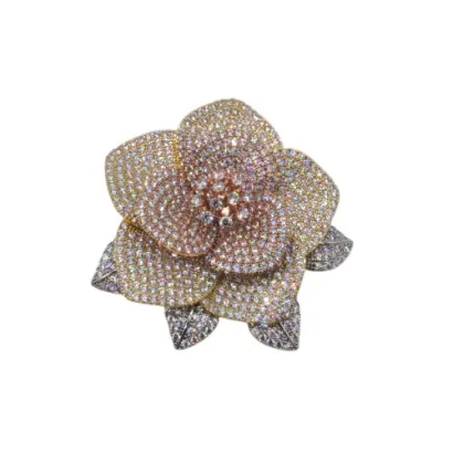 Broche de acero y piedras Z2016972