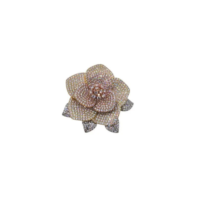 Broche de acero y piedras Z2016972
