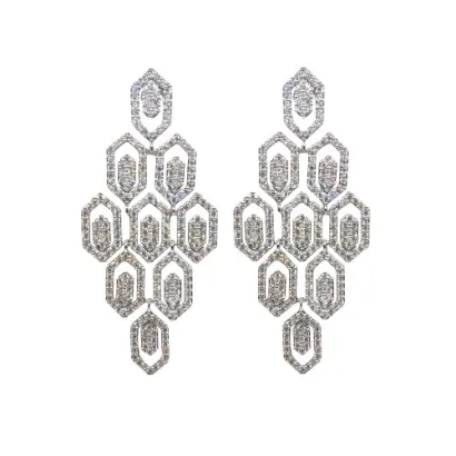 Pendientes Ivoire acero y piedras Z20156