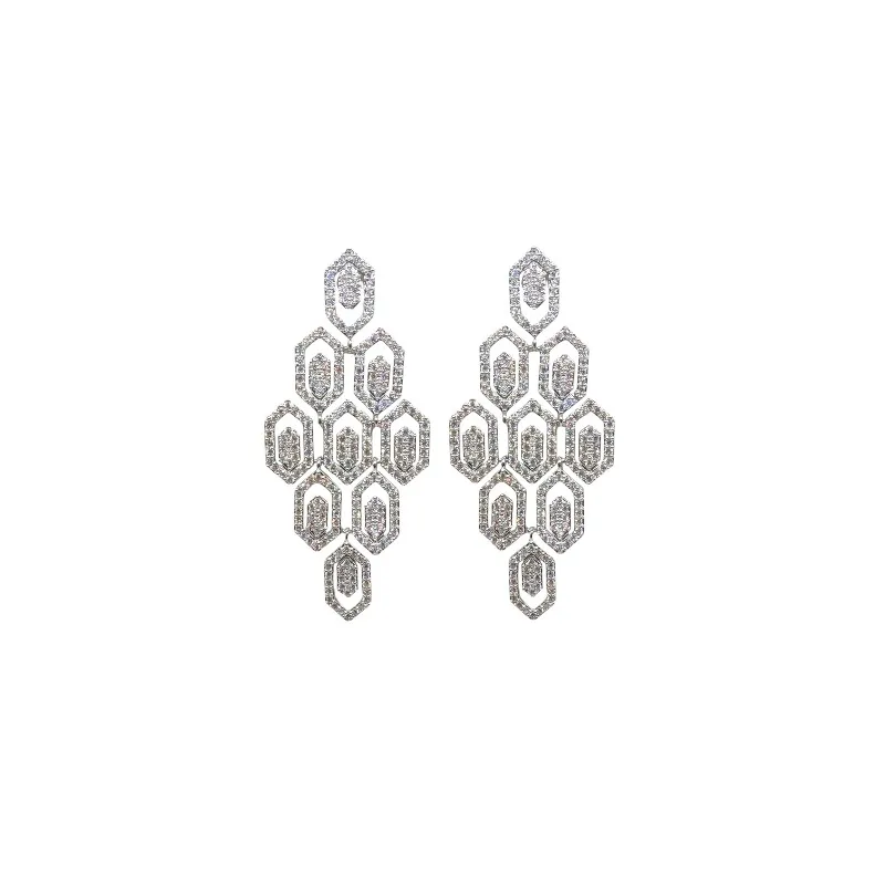 Pendientes Ivoire acero y piedras Z20156