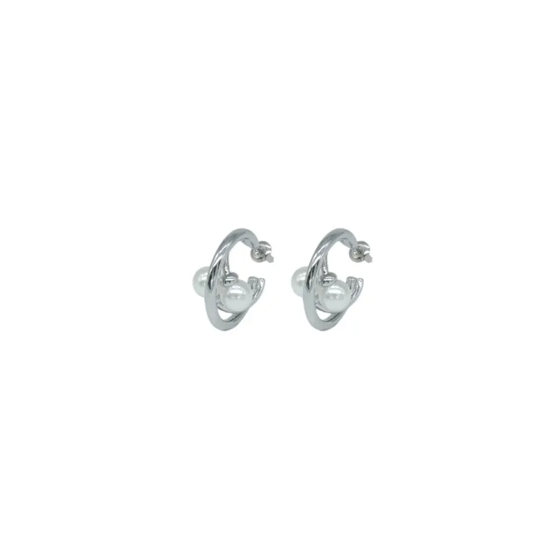 Pendientes de acero y perla Z2016911 B