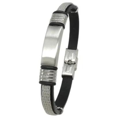 Pulsera Ivoire acero y piel C30302632