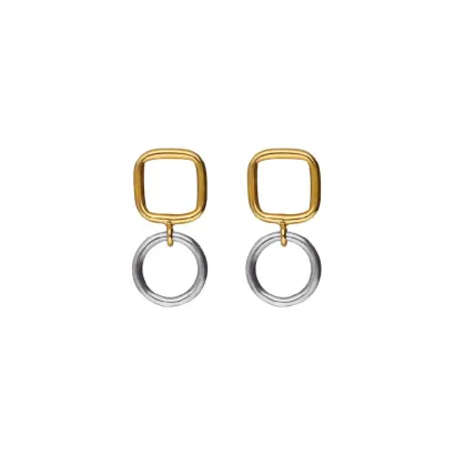 Pendientes bicolor circulo nivola A5506-