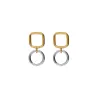 Pendientes bicolor circulo nivola A5506-