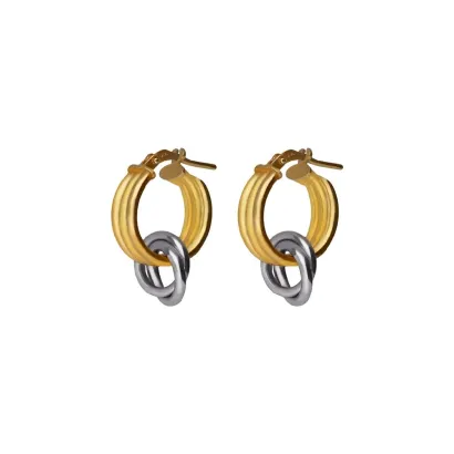 Pendientes aro bicolour nivola A5520-BT