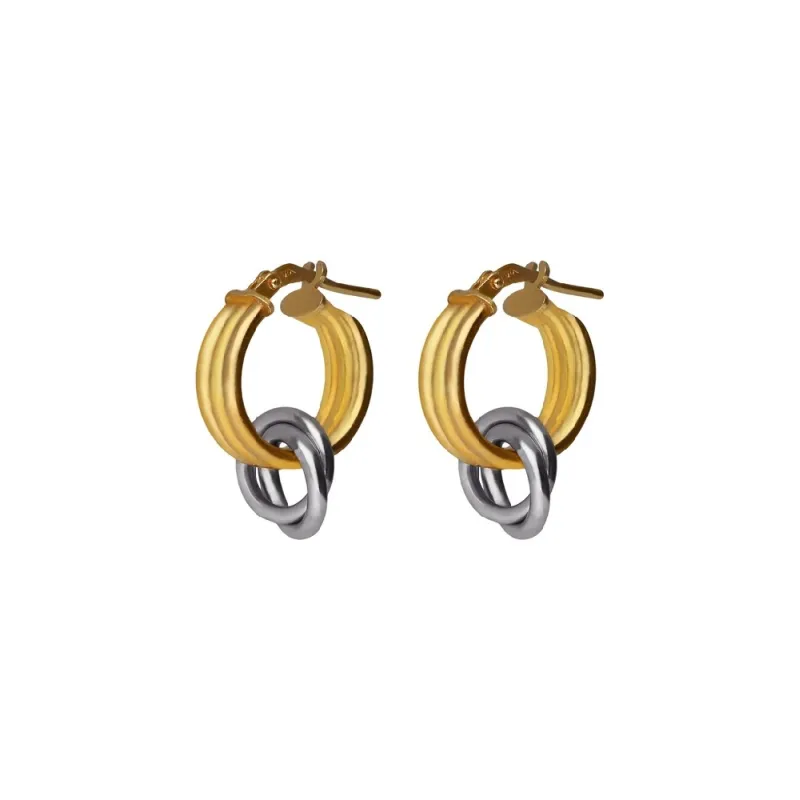 Pendientes aro bicolour nivola A5520-BT