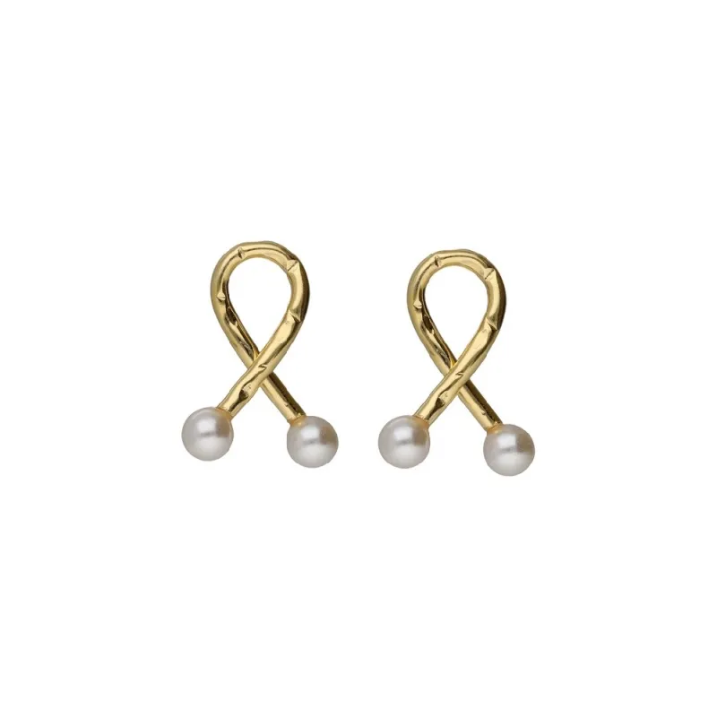 Pendientes peart  lazo sera A5546-00DT