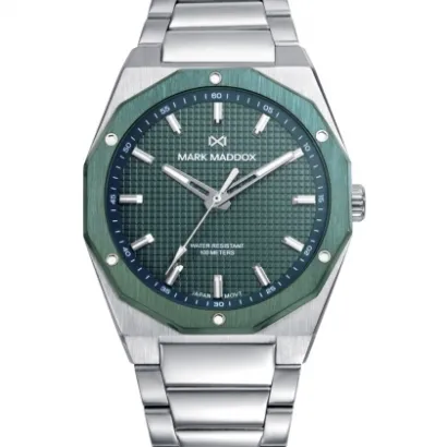 Reloj acero ip verde brazalete sr HM1030