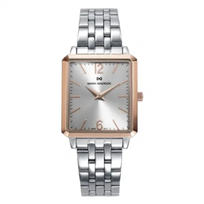 Reloj acero ip rosa brazalete sra MM0142