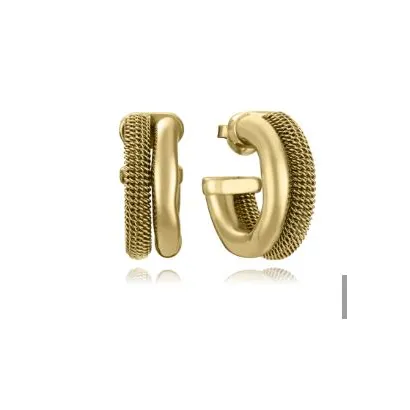 Pendiente acero dorado 14345E01012