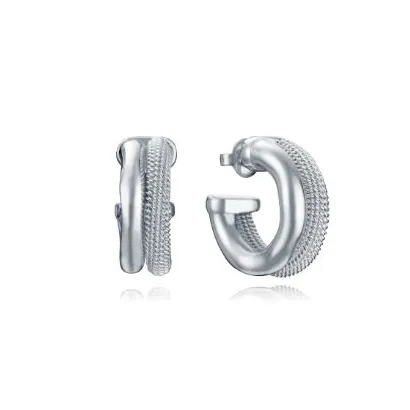 Pendiente acero chapado plata 14346E0100