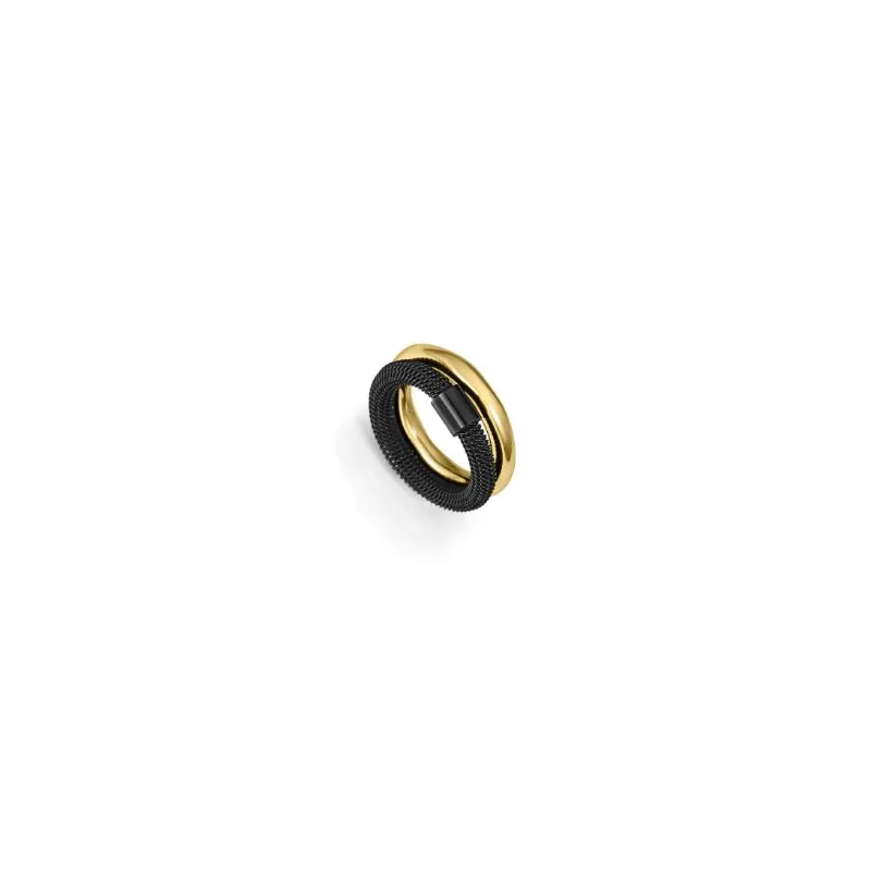 Anillo acero negro doble 14347A01610