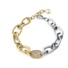 Pulsera acero dorado circ  75408P01012