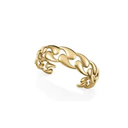 Pulsera acero dorado rigida 75416P01012