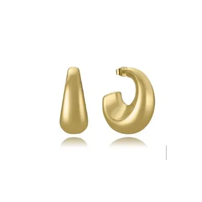 Pendiente acero dorado volumen 75420E010