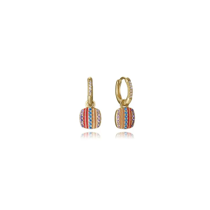Pendientes plata baño oro circ 15131E100