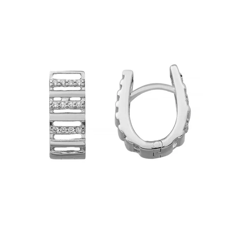 Pendiente plata circ rodio 1229