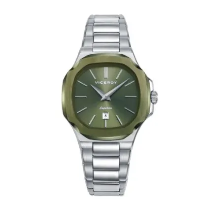 Reloj acero ip verde 45110-67