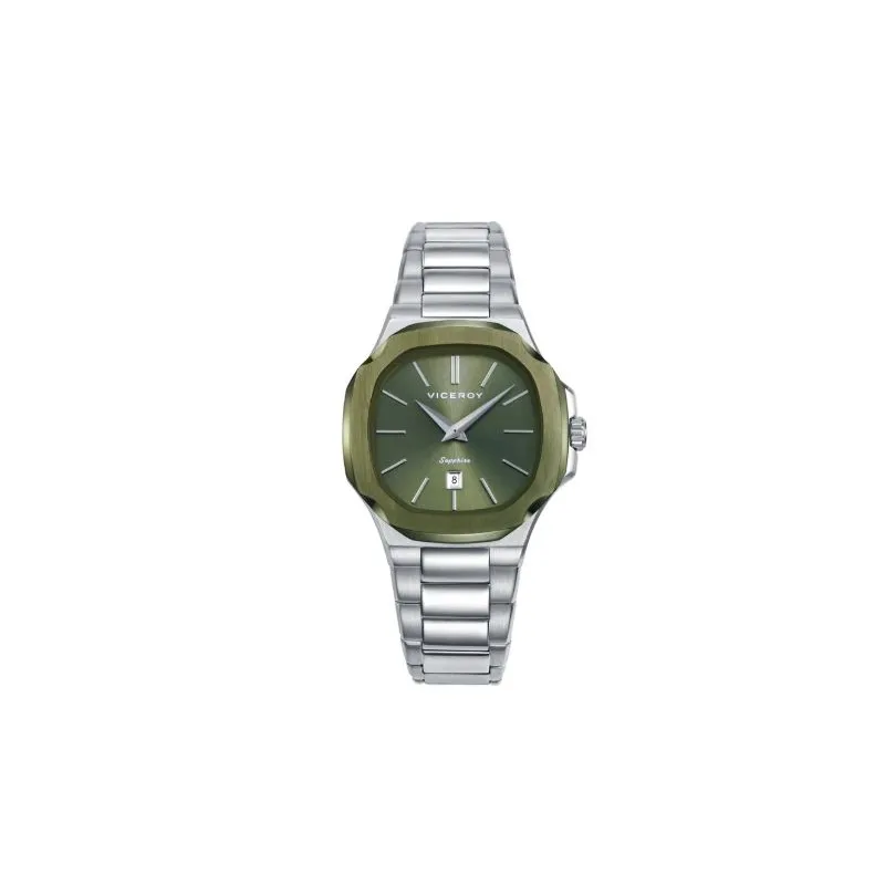 Reloj acero ip verde 45110-67
