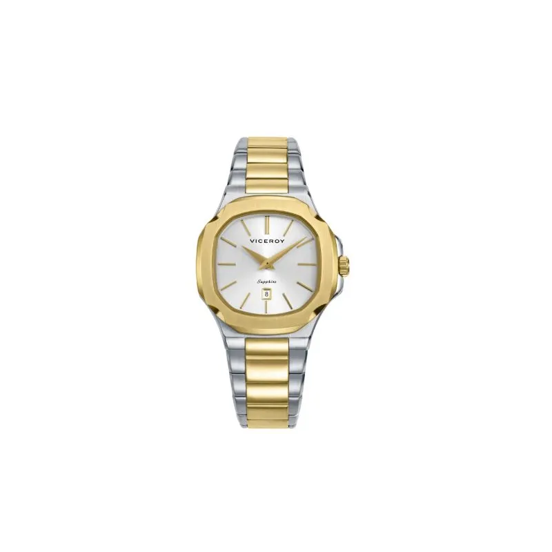 Reloj acero ip dorado 45110-87