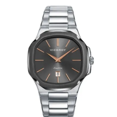 Reloj acero ip gris 45111-17
