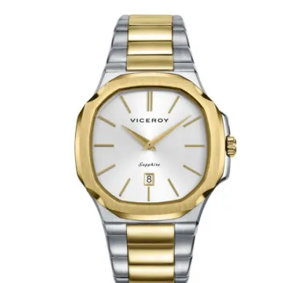 Reloj acero ip dorado 45111-87