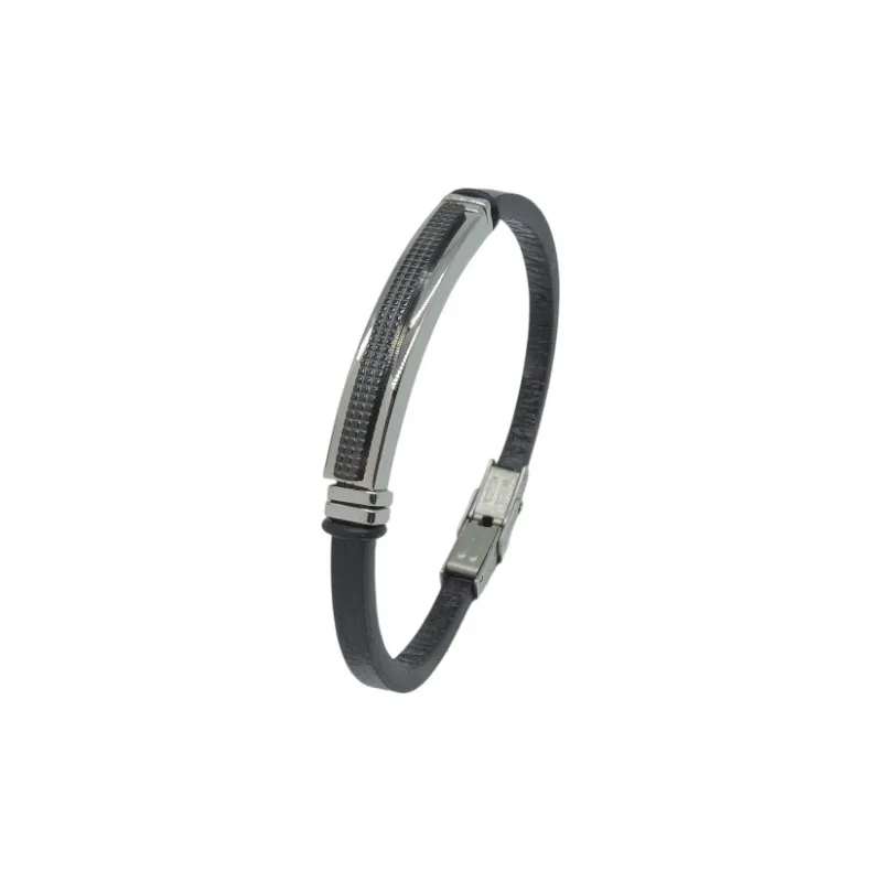 Pulsera acero y piel C30301925 N