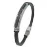 Pulsera acero y piel C30301925 N