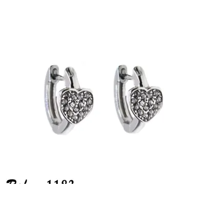 Pendiente aro con corazon 1183