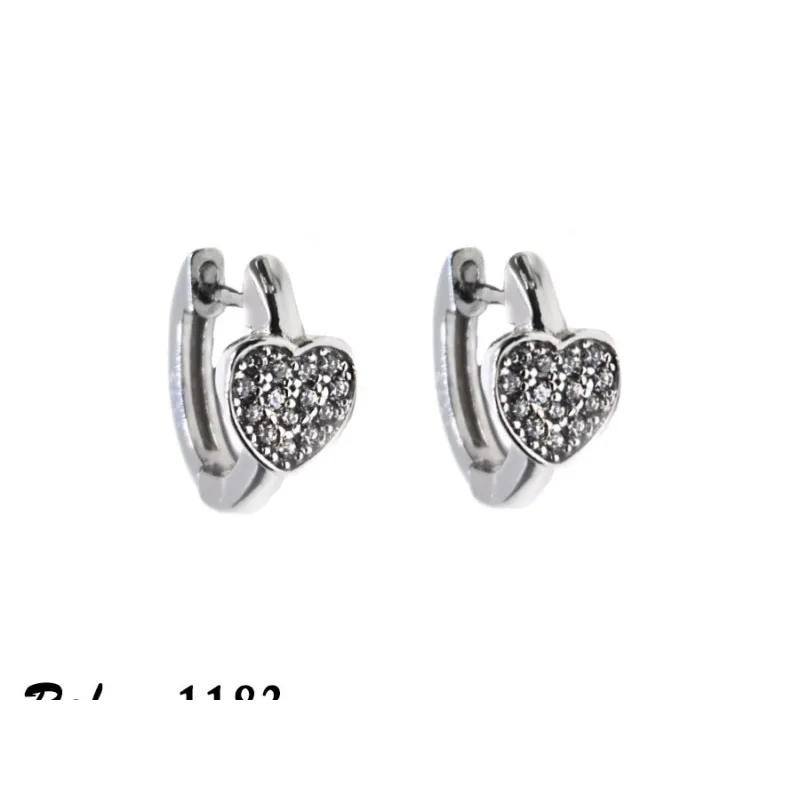 Pendiente aro con corazon 1183