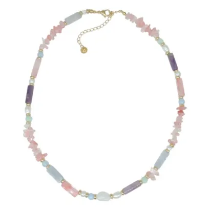 Collar de acero y piedras Z2016814 12