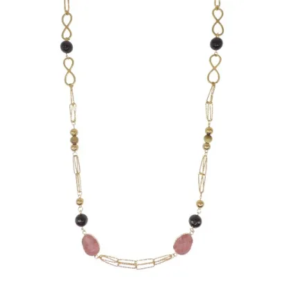 Collar de acero y piedras Z2017024