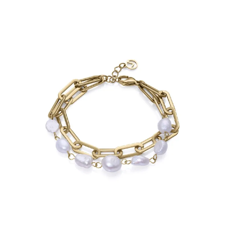 PULS ACERO IP DORADO Y PERLAS NAT SRA