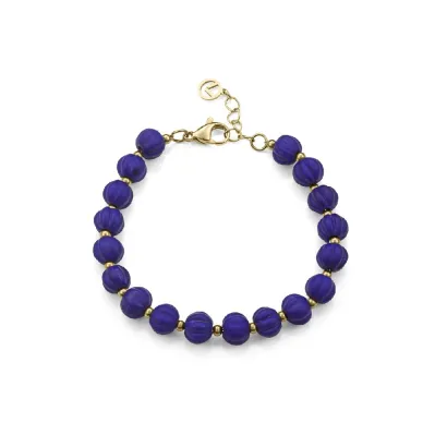 Pulsera acero dorado cristal 14354P01013