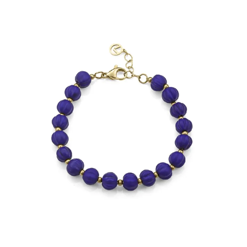 Pulsera acero dorado cristal 14354P01013