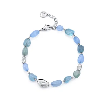 Pulsera acero y piedras 14359P01016