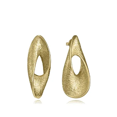 Pendiente acero dorado textura 14369E010