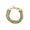 Pulsera acero dorado multiple 75438P0101