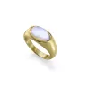Anillo acero dorado perla 75439A01612