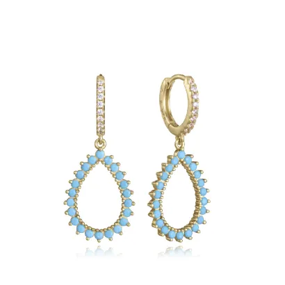 Pendiente plata baño oro 2367E100-33