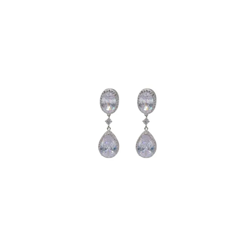 Pendientes Ivoire acero y piedras Z20162