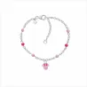 Pulsera Minnie rosa plata AG0096B