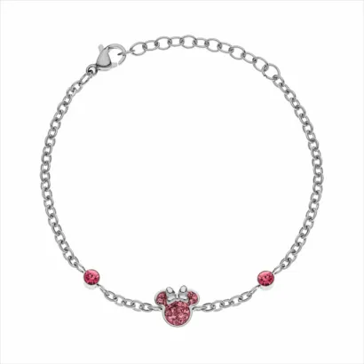 pulsera Minnie piedras rosas Disney ST00
